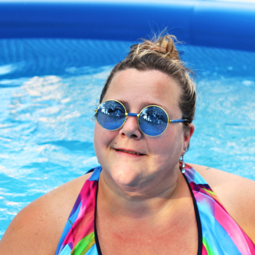 Blue Round Sunglasses