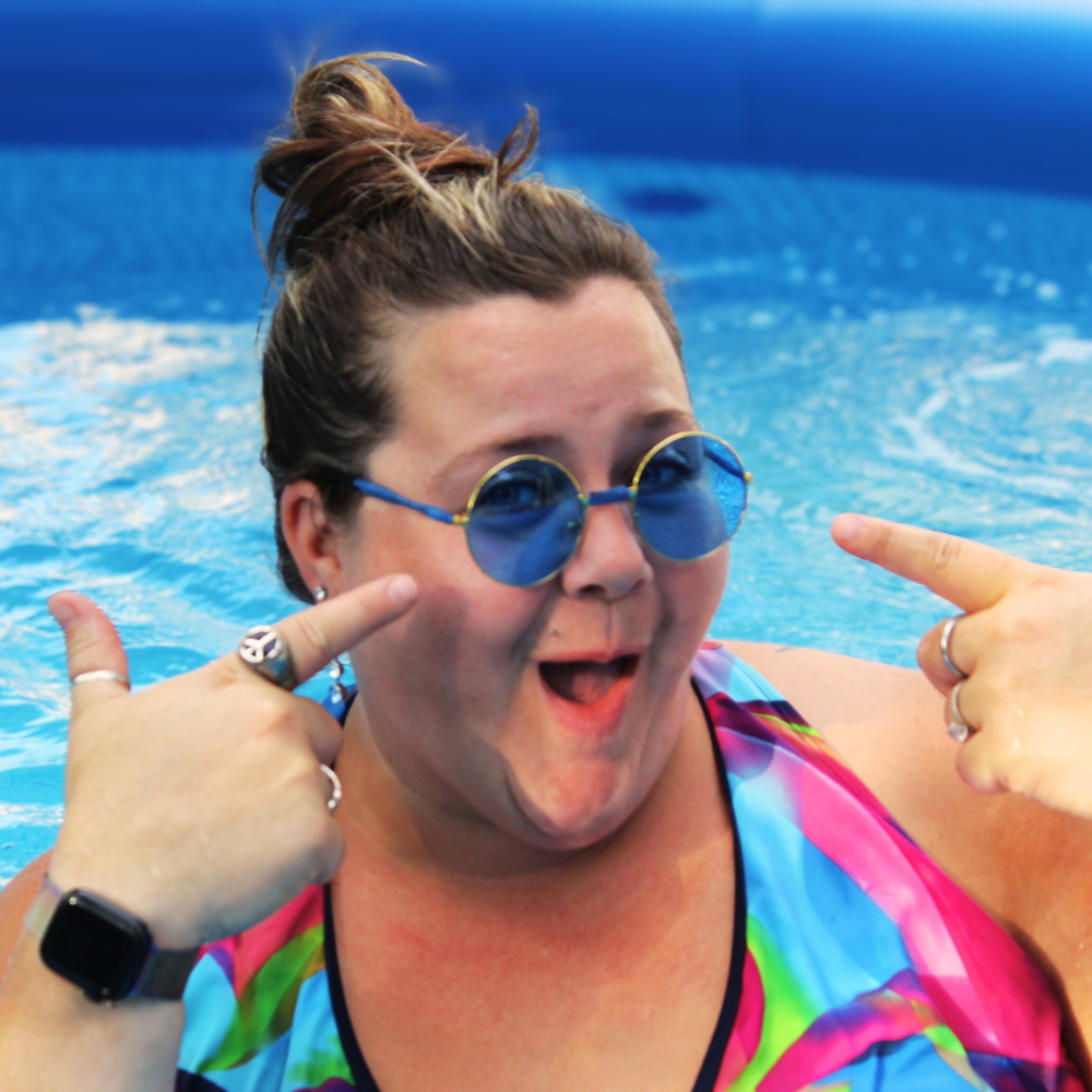 Blue Round Sunglasses