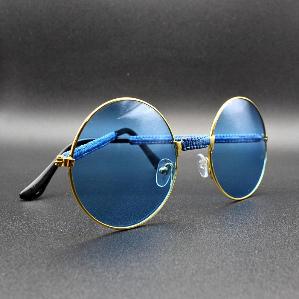 Blue Round Sunglasses