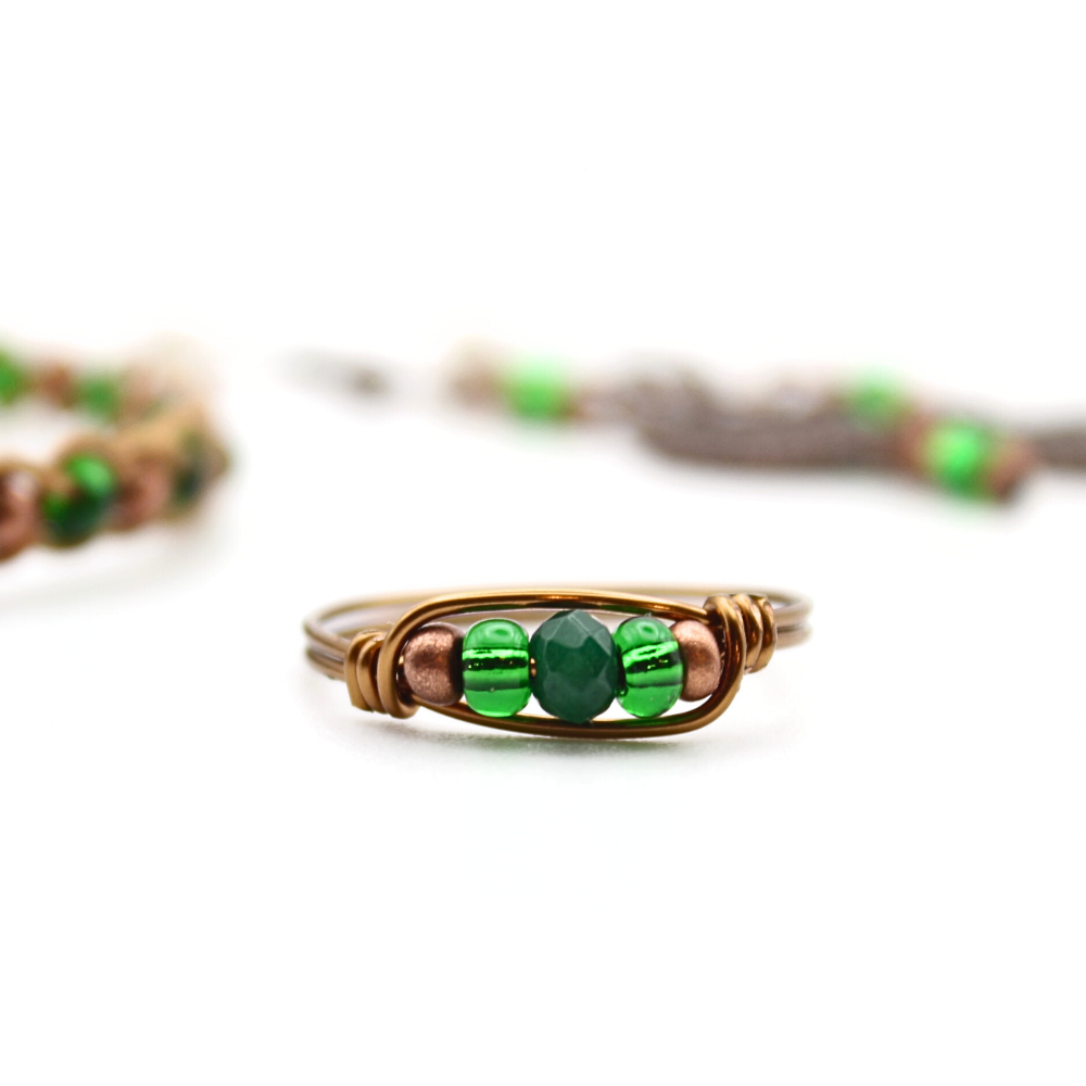 Emerald and Copper Ring