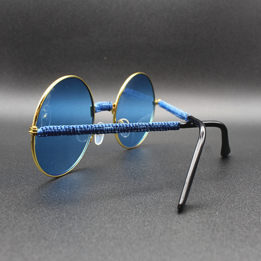 Blue Round Sunglasses