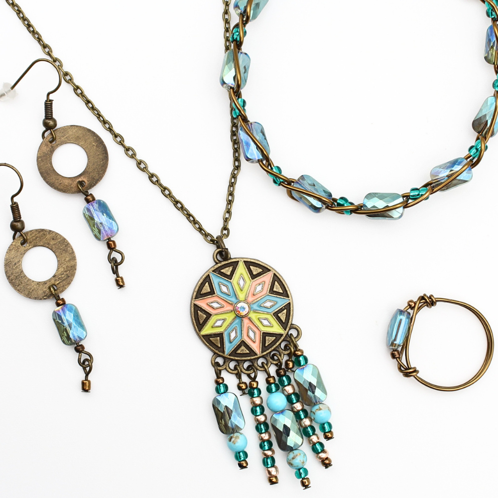Turquoise Dream Catcher Necklace