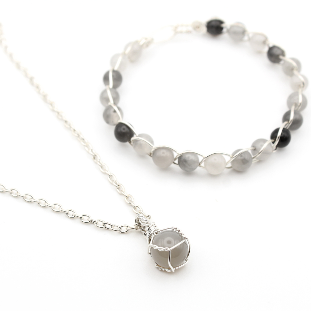 Smoky Quartz Bangle Bracelet (w/ Clasp)