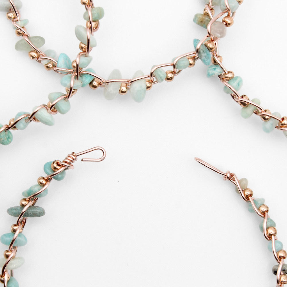 Amazonite Bangle Bracelet (with Clasp)