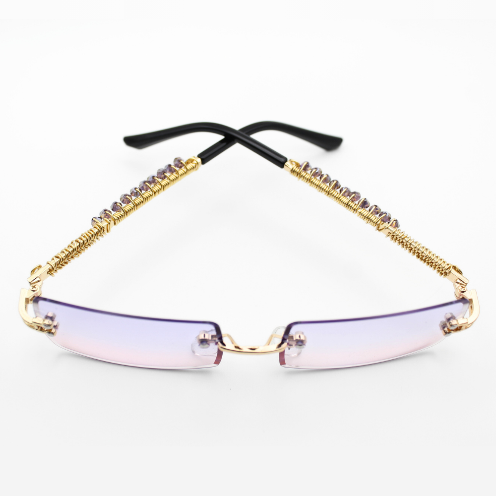 Lavender Horizon Glasses with Glass Beads