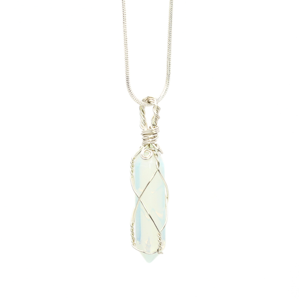 Opalite Crystal Point Necklace