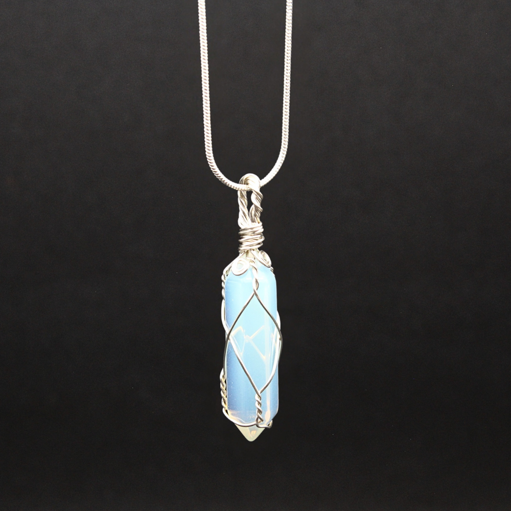 Opalite Crystal Point Necklace