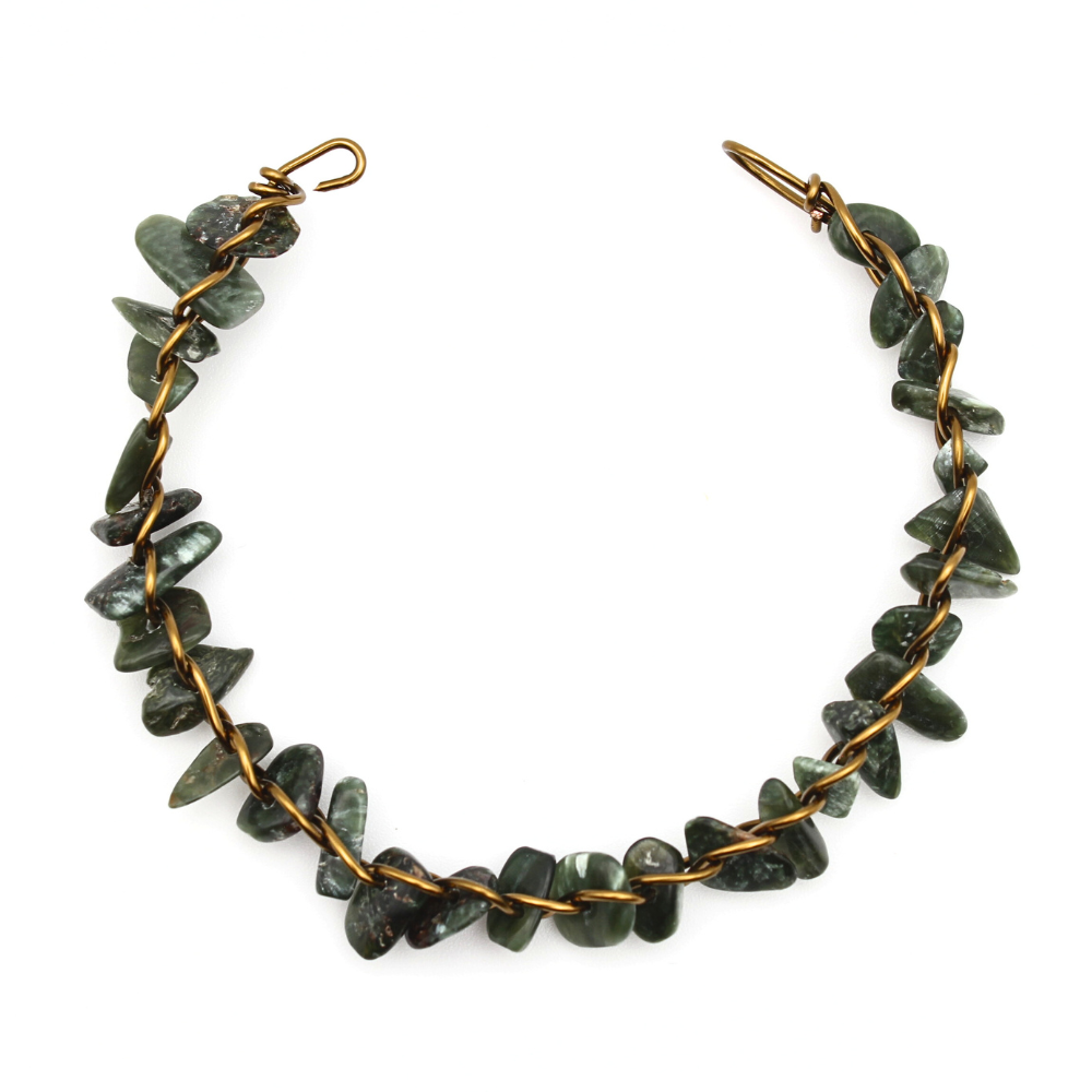 Seraphinite Bangle Bracelet (with Clasp) (Small)