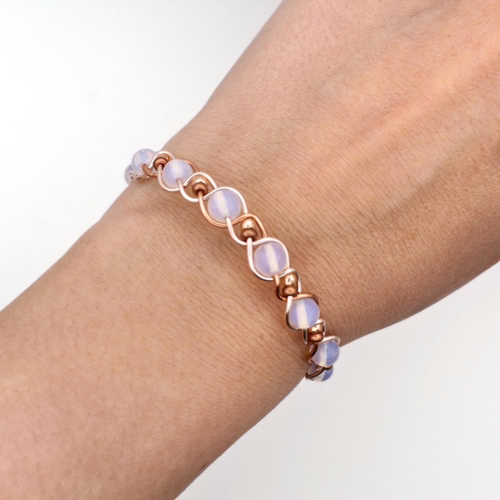 Opalite Bangle Bracelet (w/ Clasp)
