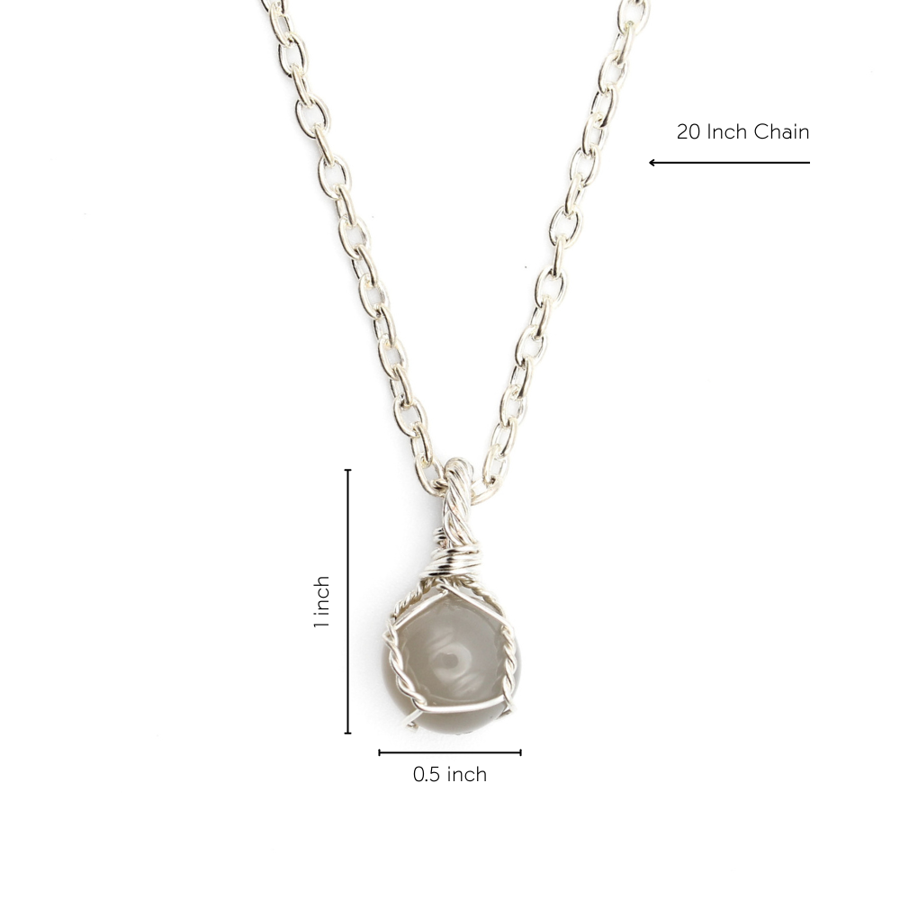 Smoky Quartz Sphere Necklace