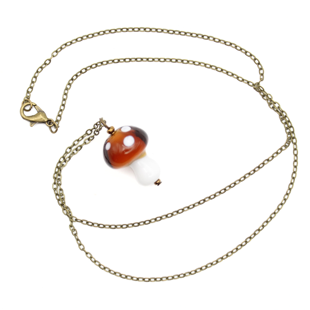 Glass Mushroom Necklace