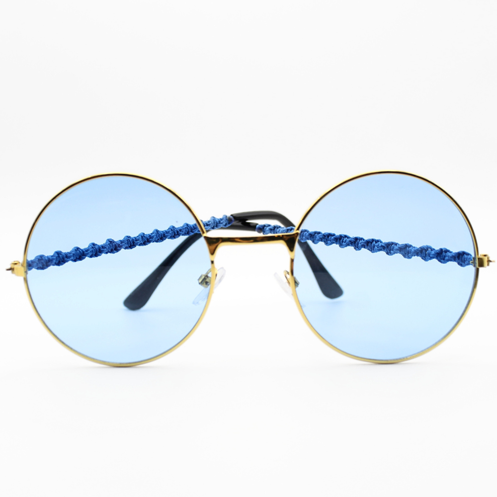 Blue Round Glasses with Macrame