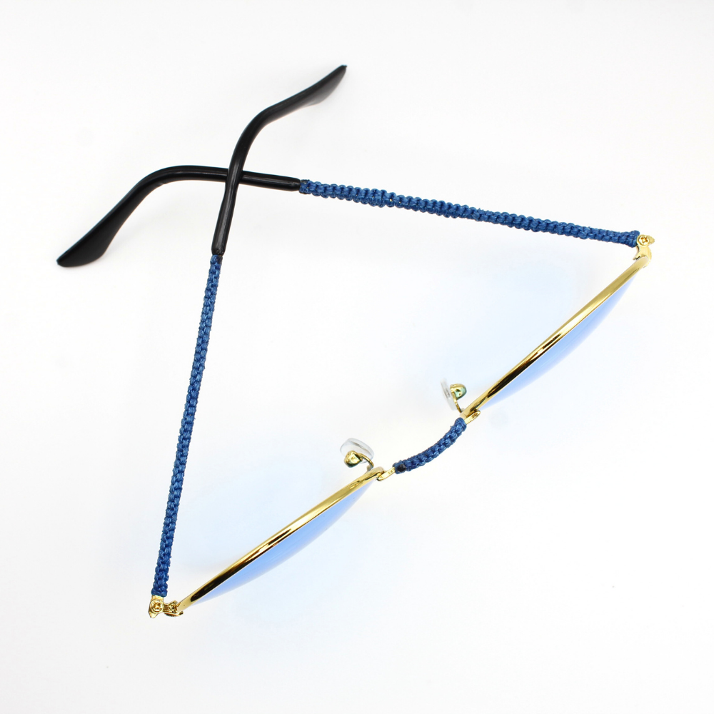 Blue Round Sunglasses