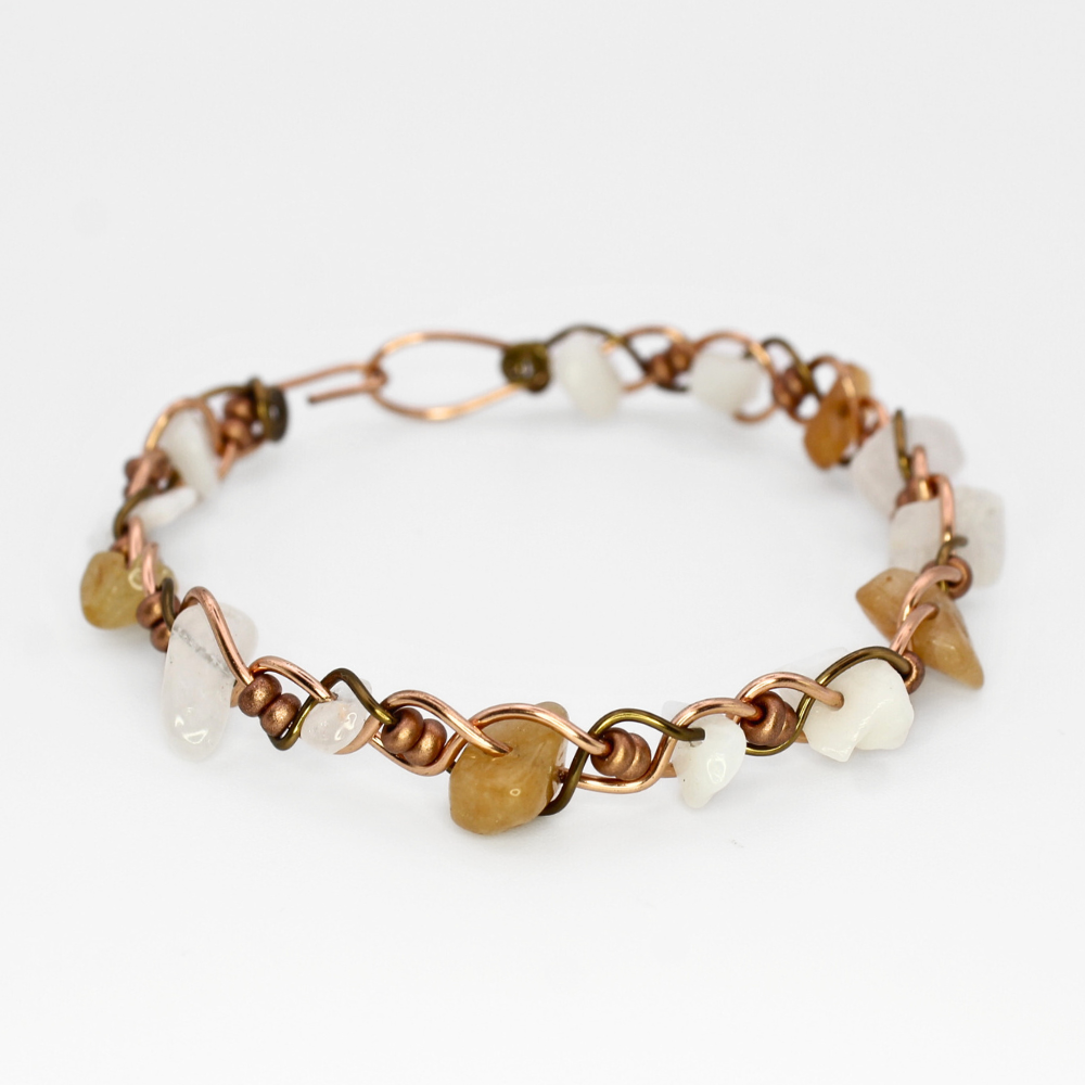 Earth Tone Bangle Bracelet (w/ Clasp)