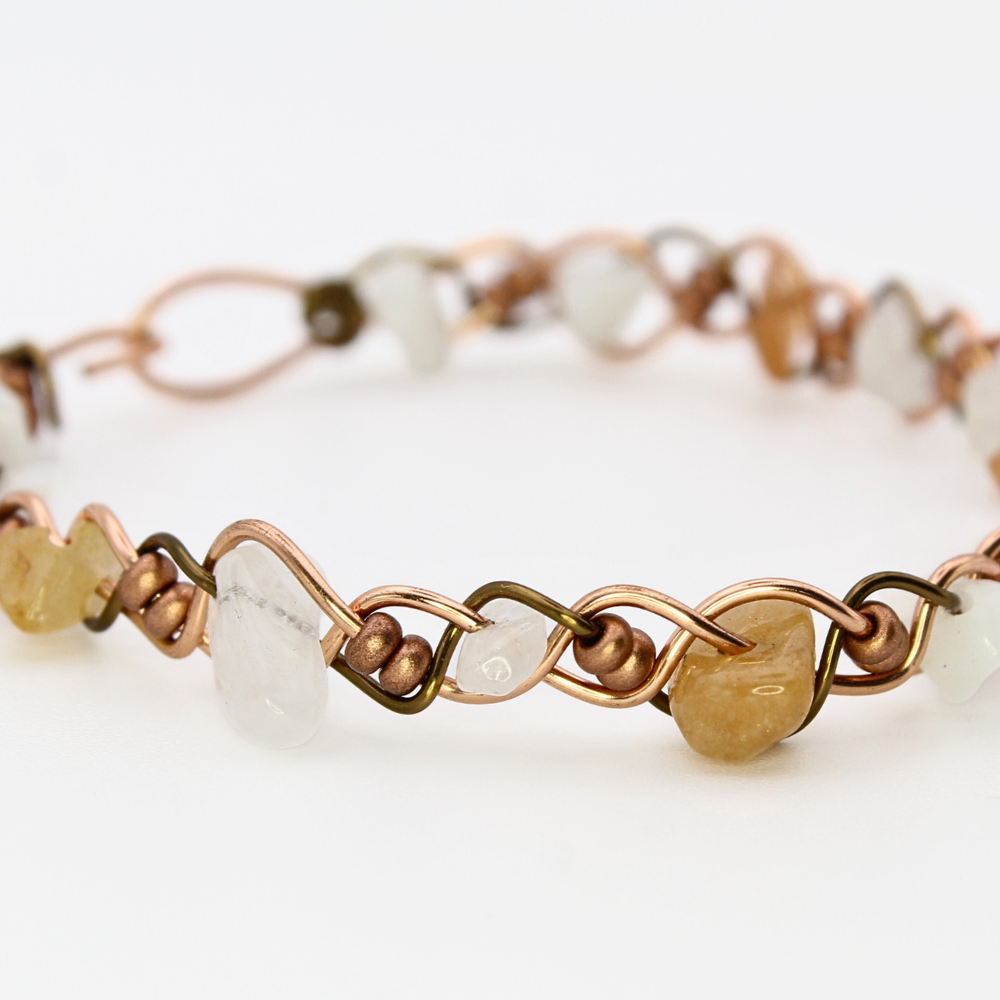 Earth Tone Bangle Bracelet (w/ Clasp)