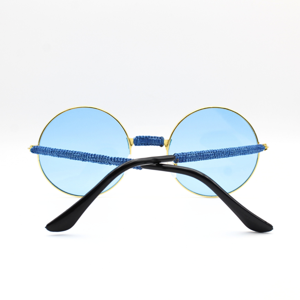 Blue Round Sunglasses