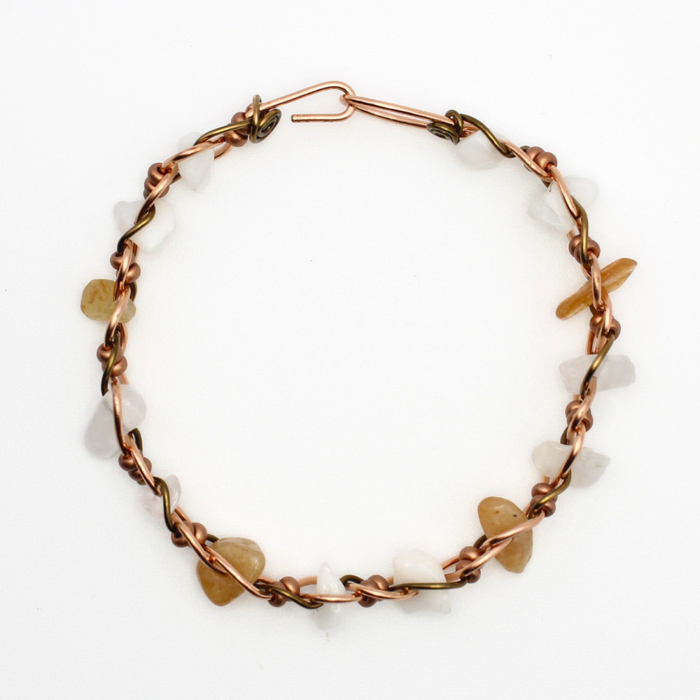 Earth Tone Bangle Bracelet (w/ Clasp)