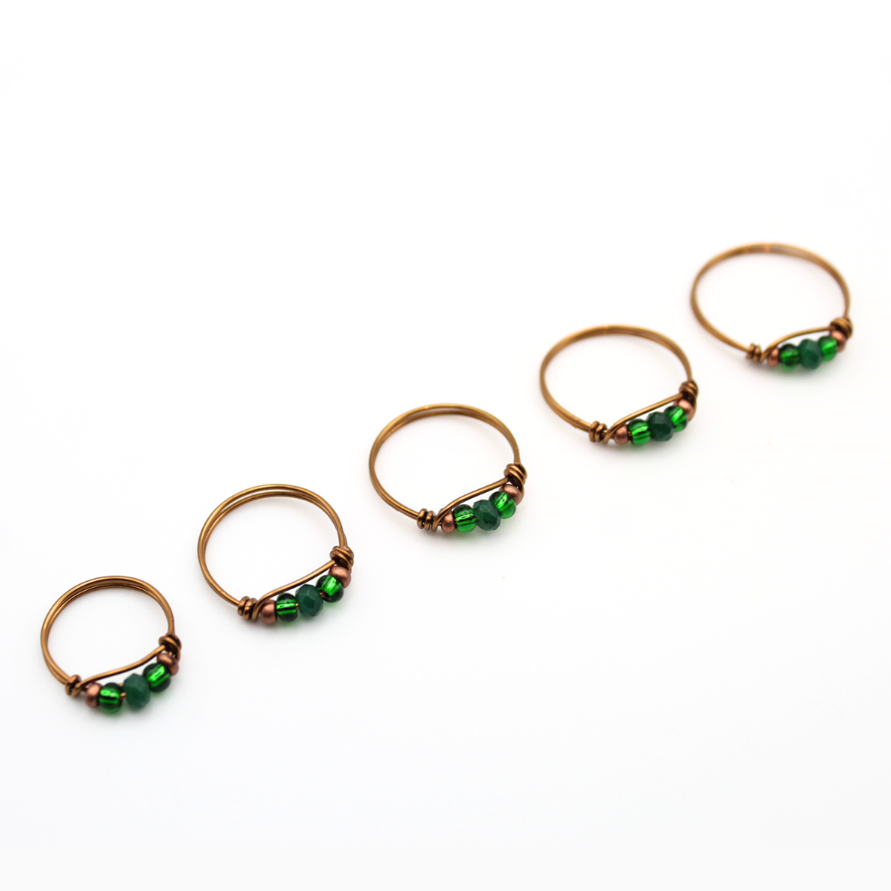 Emerald and Copper Ring