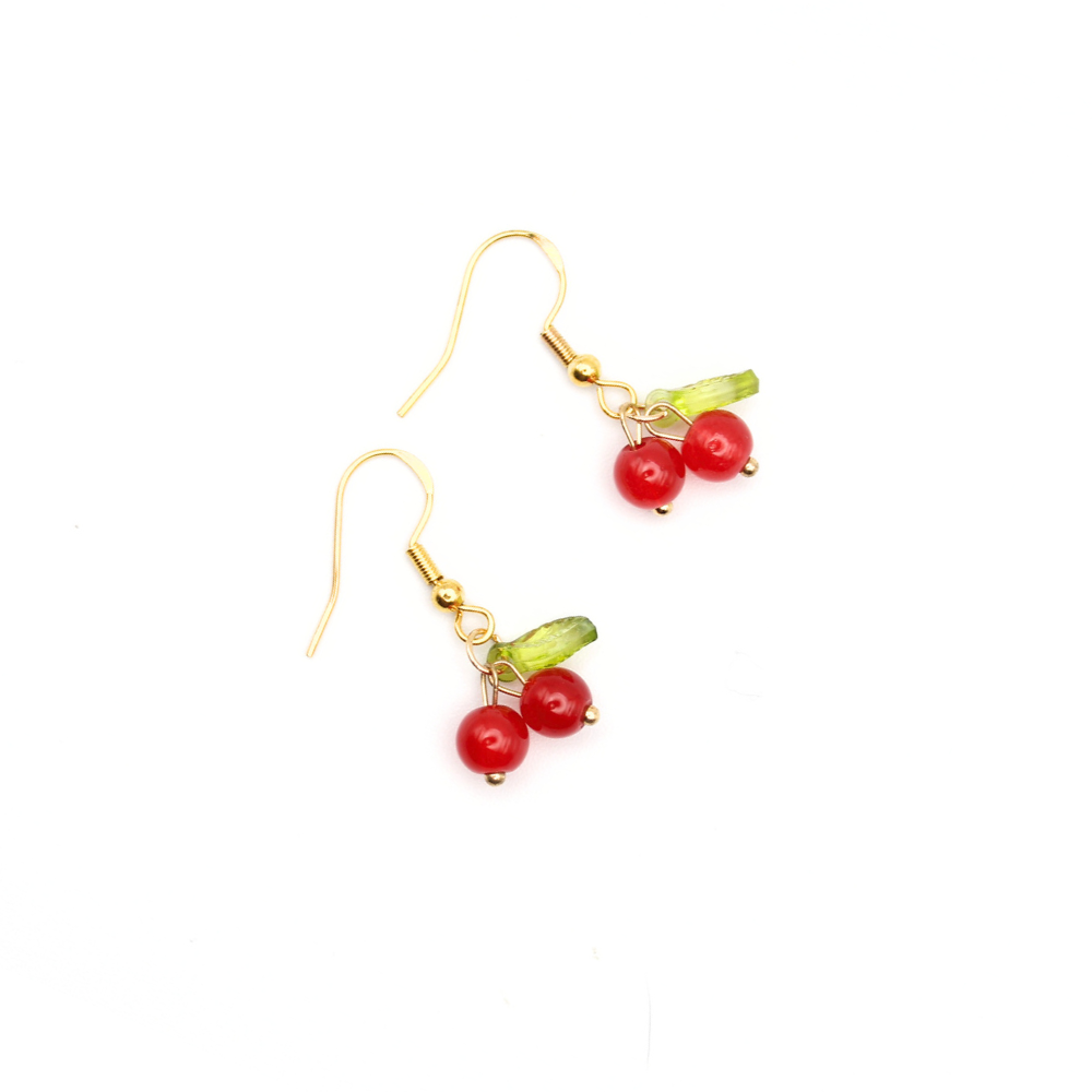 Cherry Earrings (Gold)