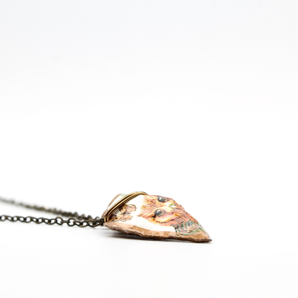 Owl Arrowhead Necklace