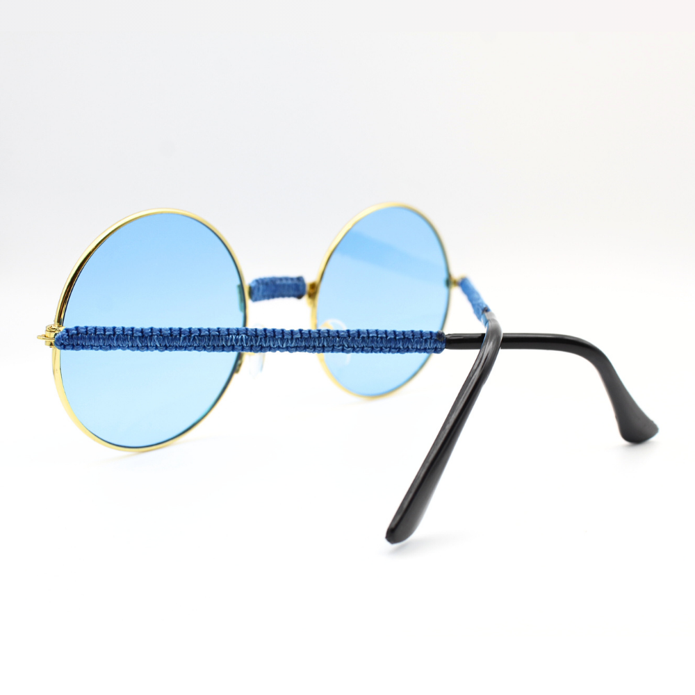 Blue Round Sunglasses
