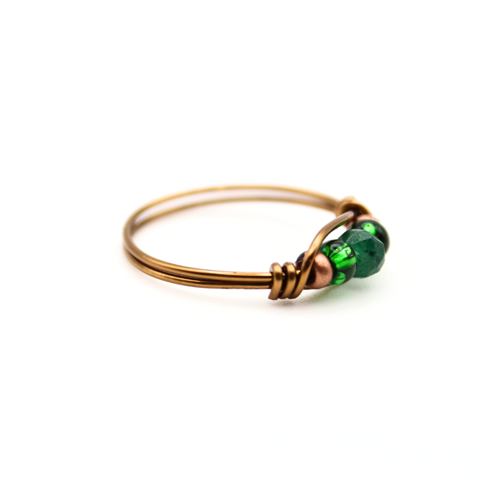 Emerald and Copper Ring