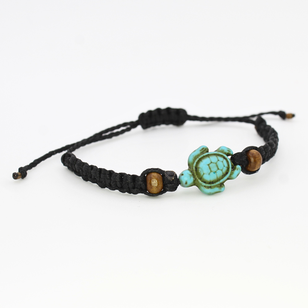 Howlite Sea Turtle Bracelet (Adjustable)