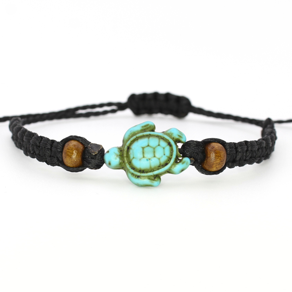Howlite Sea Turtle Bracelet (Adjustable)