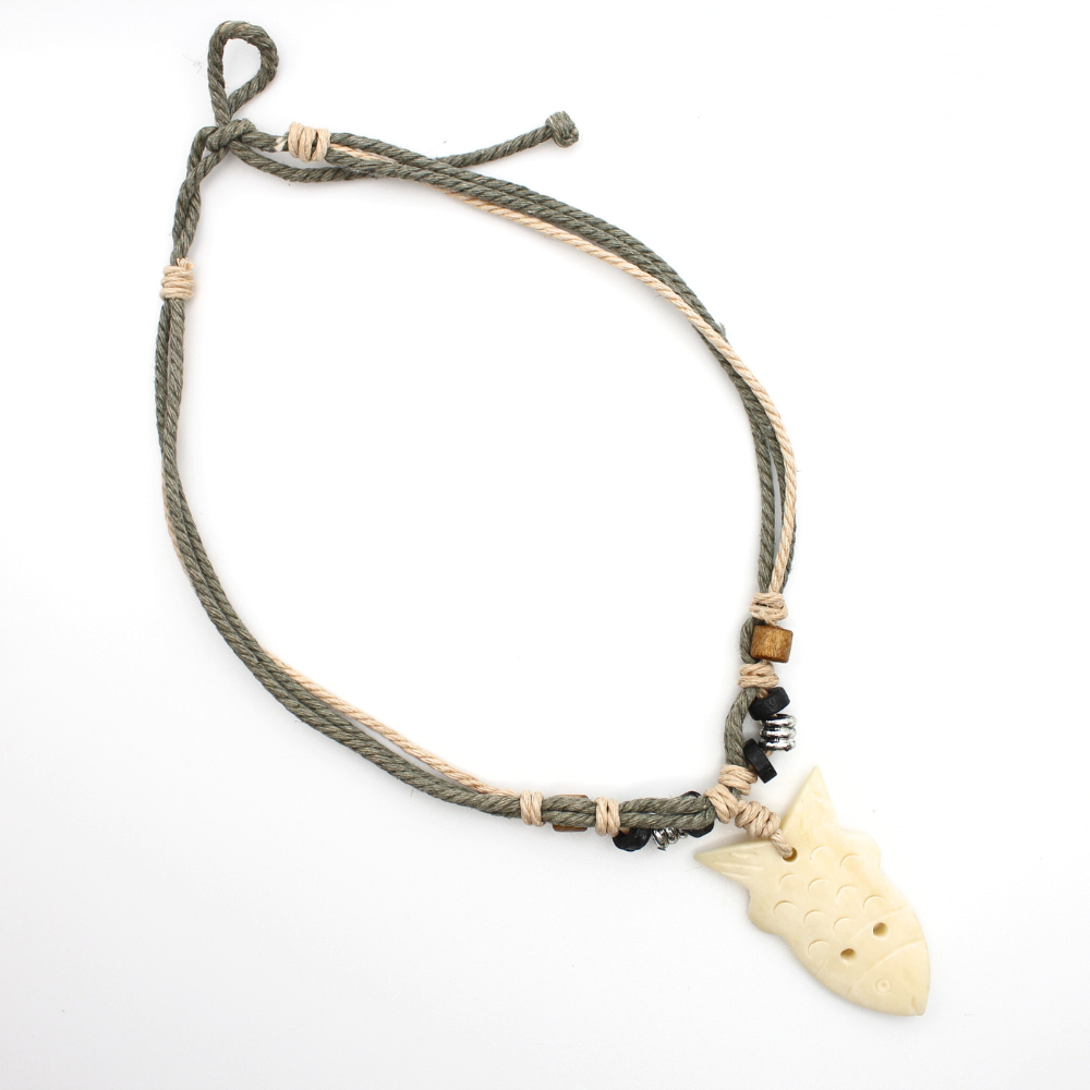 Fish - Carved Bone Necklace