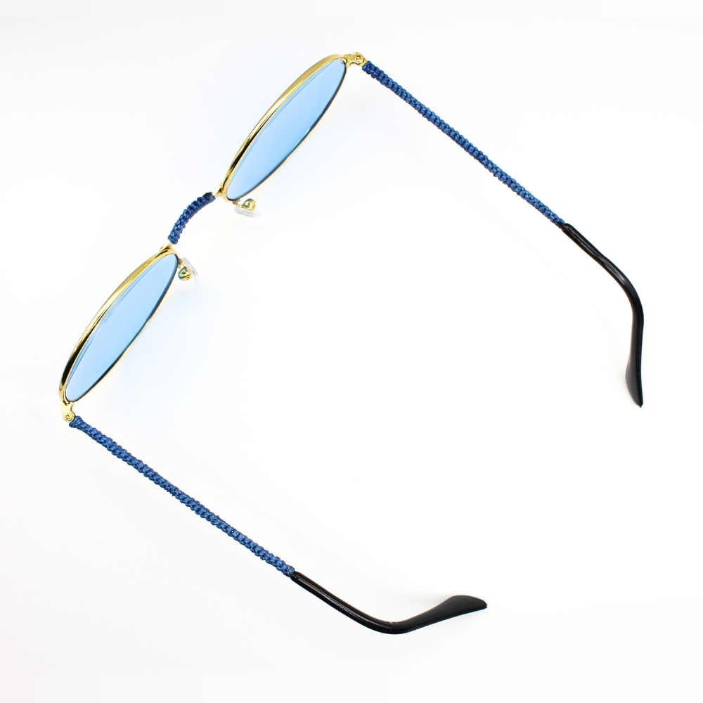 Blue Round Sunglasses