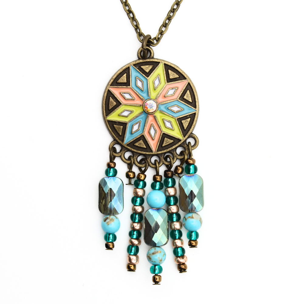 Turquoise Dream Catcher Necklace
