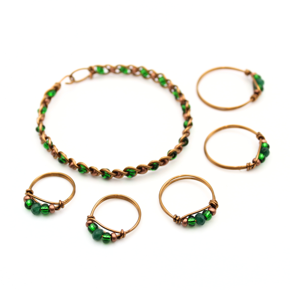 Emerald and Copper Ring