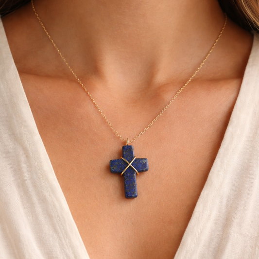 Lapis Lazuli Cross Necklace