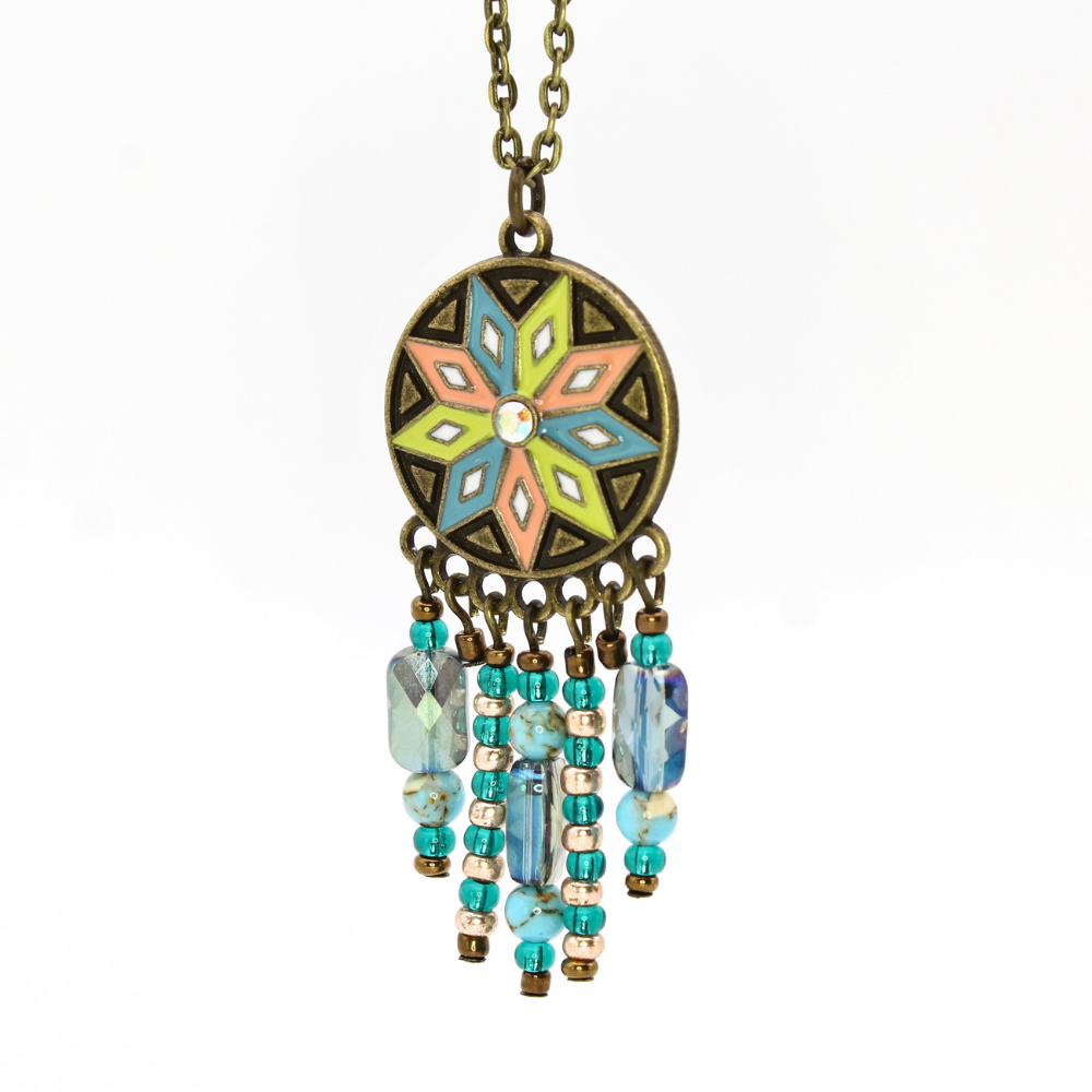 Turquoise Dream Catcher Necklace