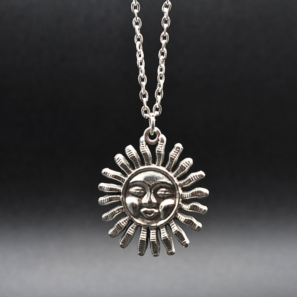 Smiling Sun Charm Necklace