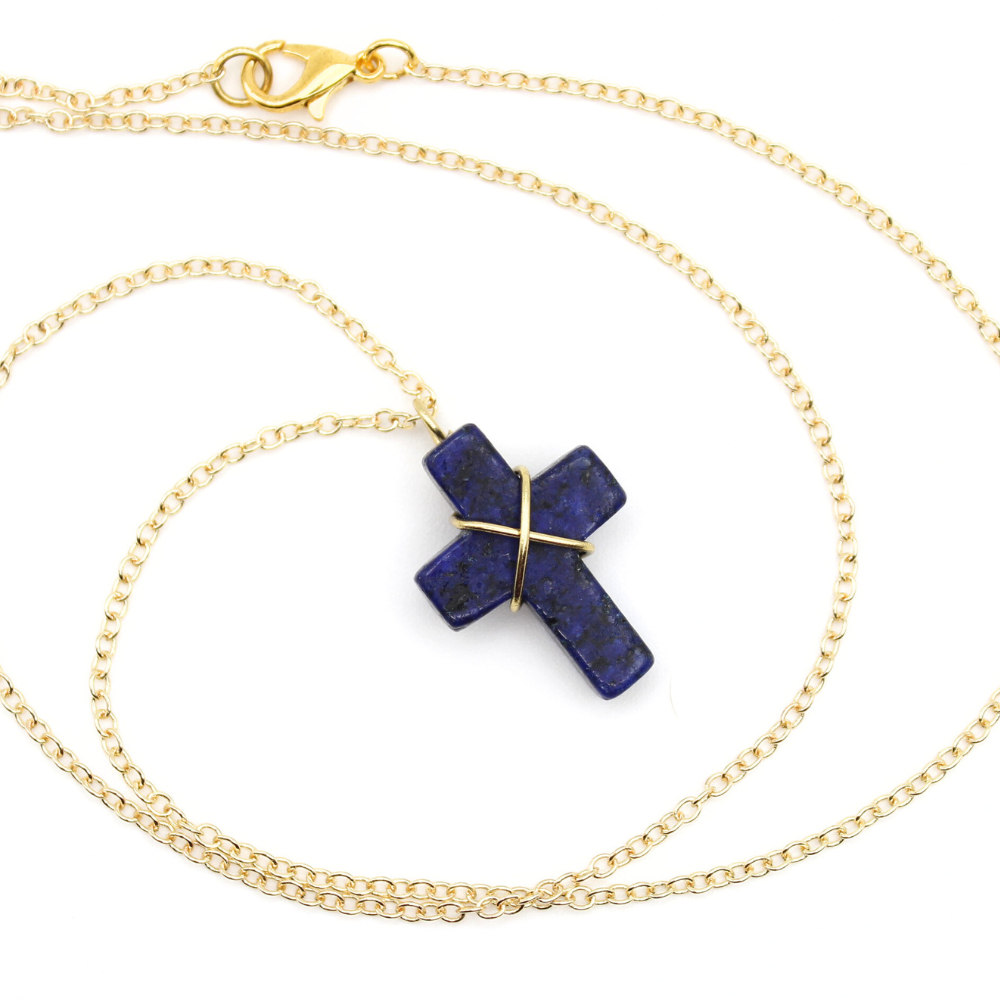 Lapis Lazuli Cross Necklace