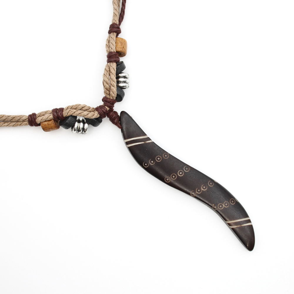 Worm - Carved Bone Necklace