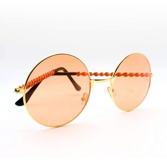 Orange Round Sunglasses