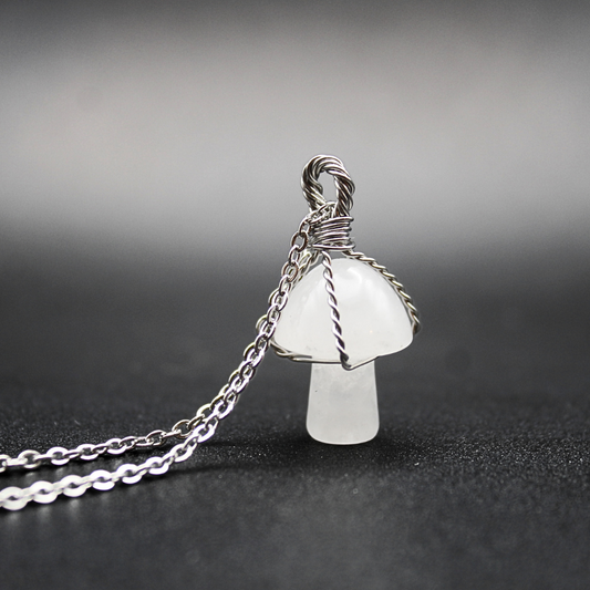 Clear Quartz Mushroom Necklace
