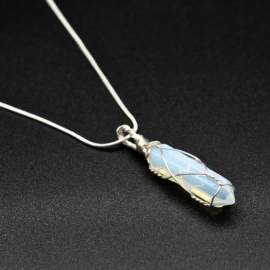 Opalite Crystal Point Necklace