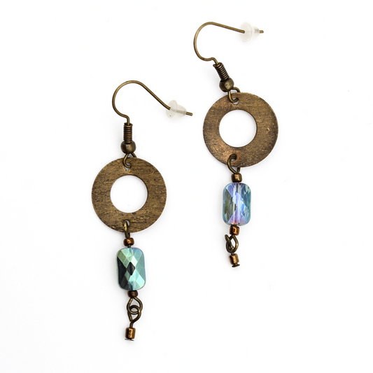 Bronze & Blue Earrings