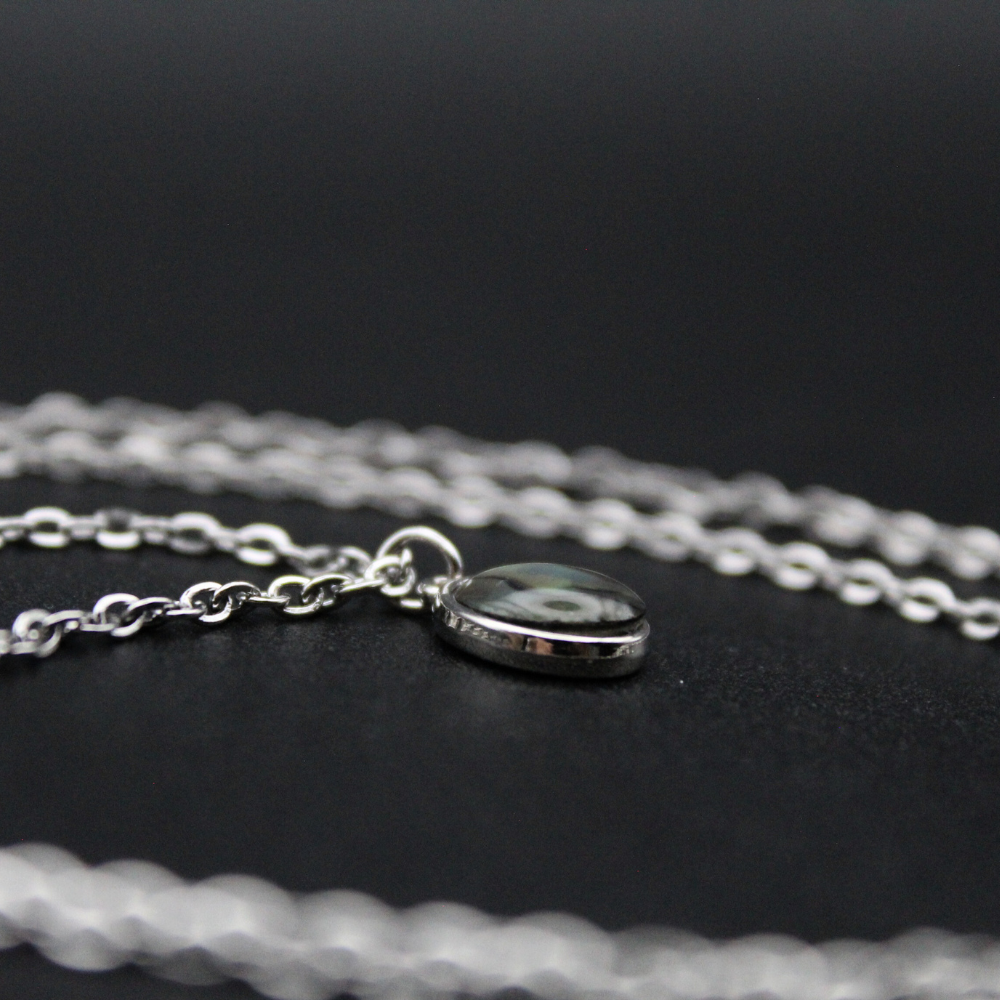 Labradorite Charm Necklace (Silver)