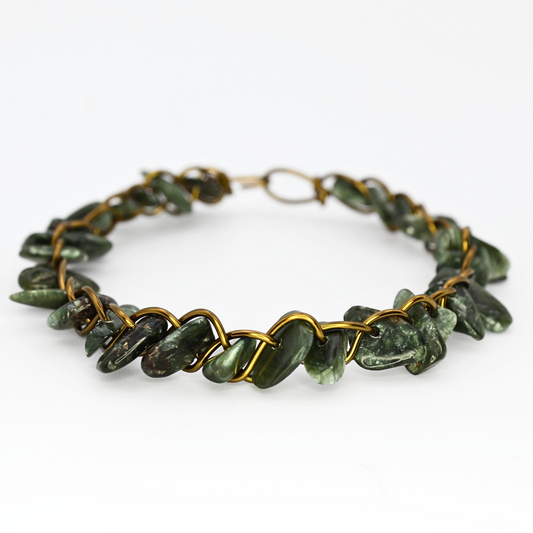 Seraphinite Bangle Bracelet (with Clasp) (Small)