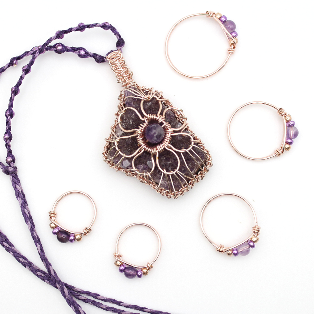 Amethyst & Rose Gold Ring