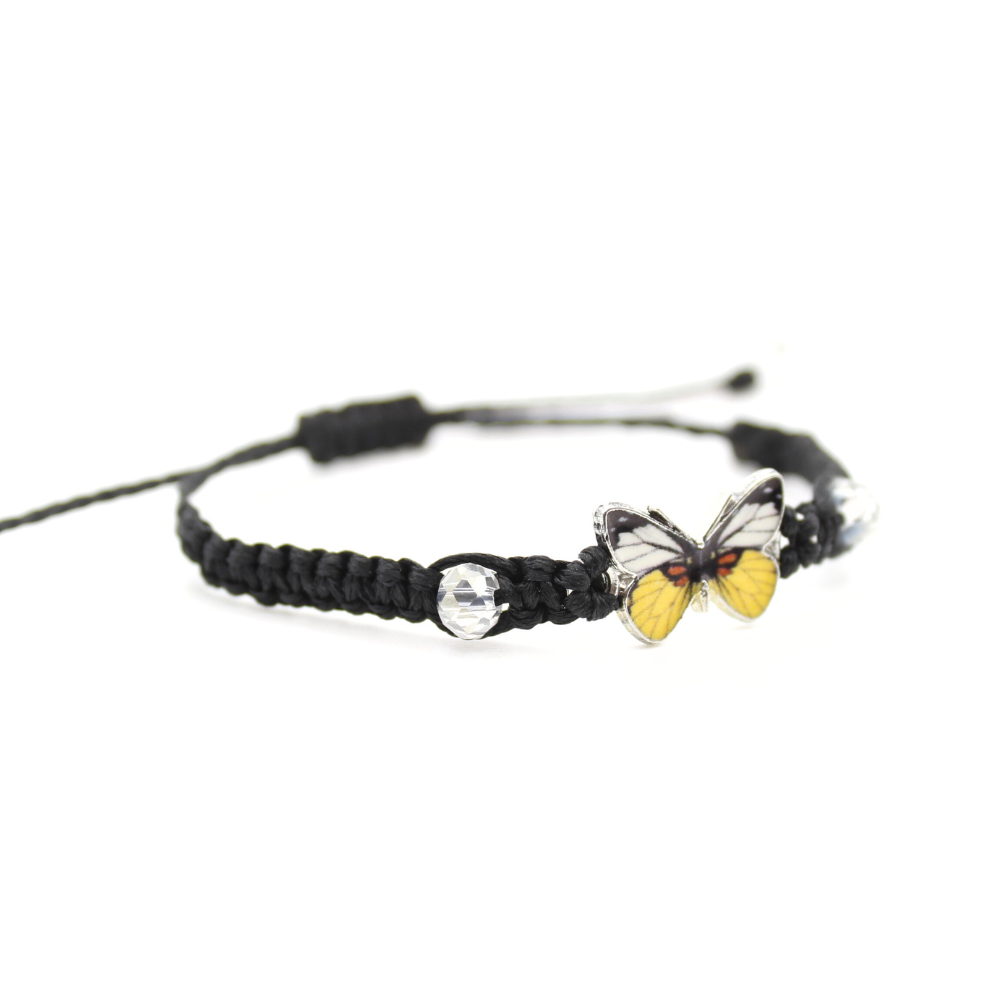 Yellow Butterfly Bracelet (Adjustable)
