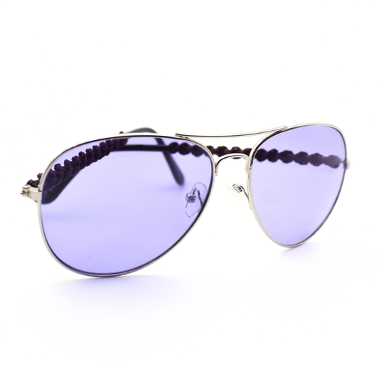 Purple Aviator Sunglasses