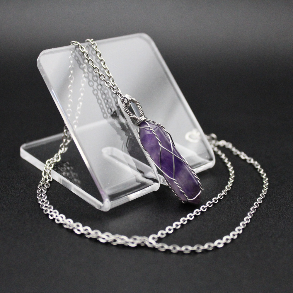 Amethyst Point Necklace (Silver)