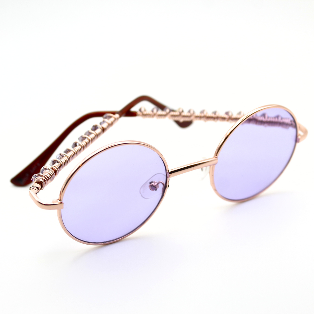 Golden Hour Glow Round Sunglasses