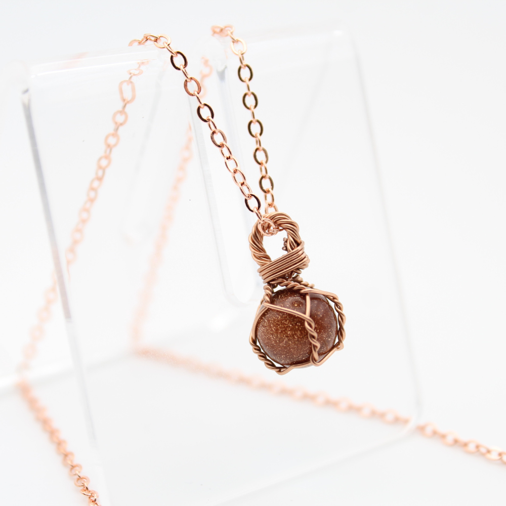 Goldstone Sphere Necklace