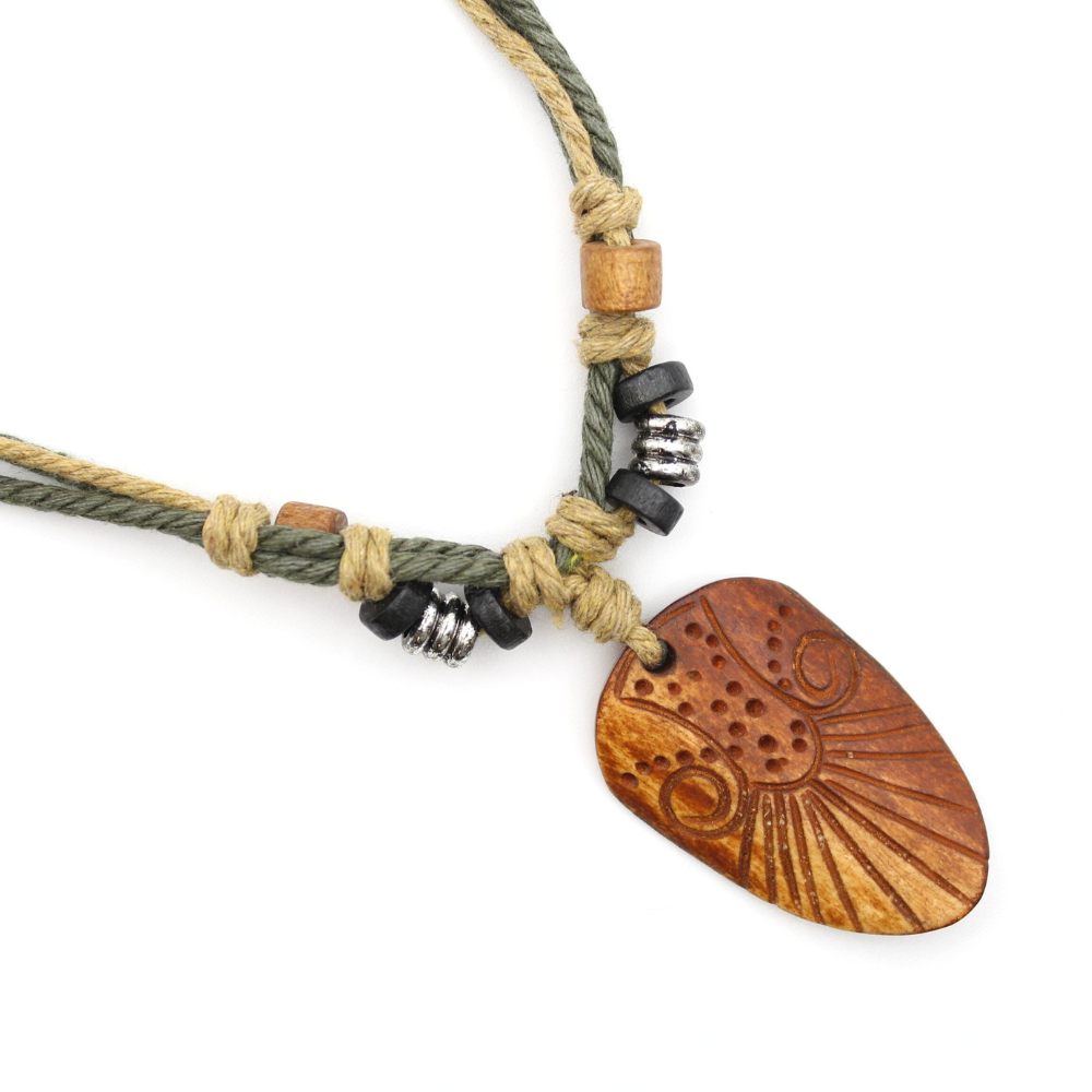Sun Rays - Carved Bone Necklace